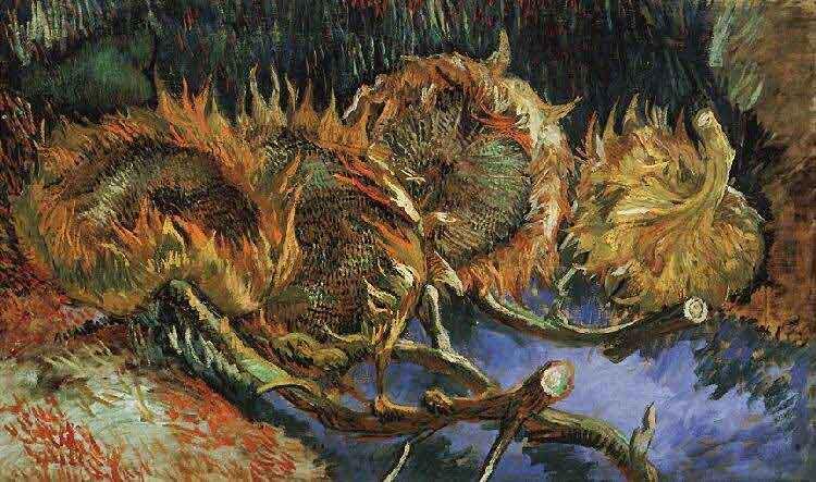 Four Withered Sunflowers, Vincent Van Gogh